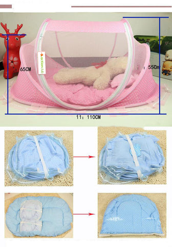Image of Foldable Baby Bed Net With Pillow Net 2pieces Set