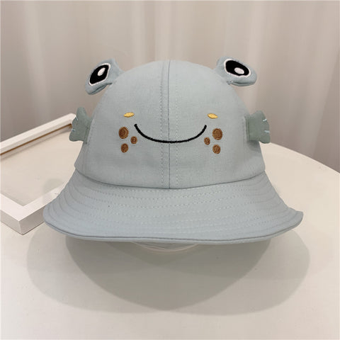 Image of 2021 New Products Kitten And Frog Sun Hat Small Pot Hat Baby Hat