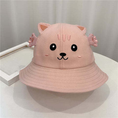 Image of 2021 New Products Kitten And Frog Sun Hat Small Pot Hat Baby Hat