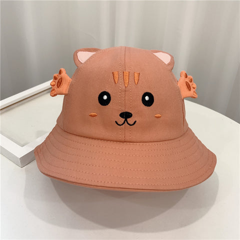 Image of 2021 New Products Kitten And Frog Sun Hat Small Pot Hat Baby Hat