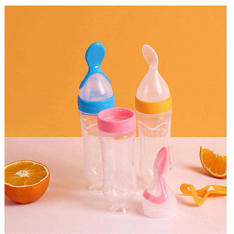 Baby Products Online - Baby Safety Spoon Silicone Baby Feeding with Rice  Cereal Bottle Food Spoon for Best Gift - Kideno