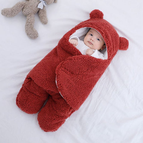 Image of Baby Sleeping Bag Envelope for Newborn Baby Winter Swaddle Blanket