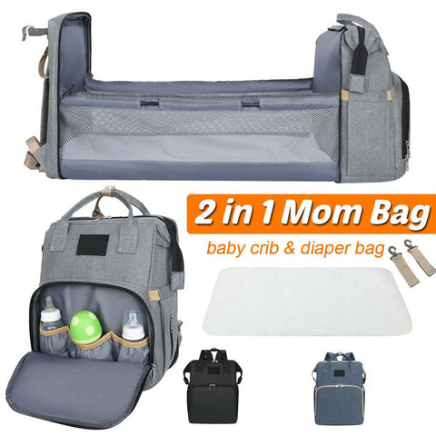 Image of Stroller Diaper Bag with Baby Bed