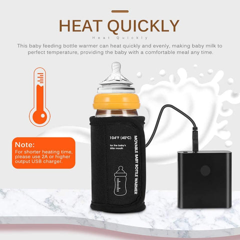 Image of Baby Bottle Warmer Car Moveable USB Bottle Cup Heating Insulation Bag