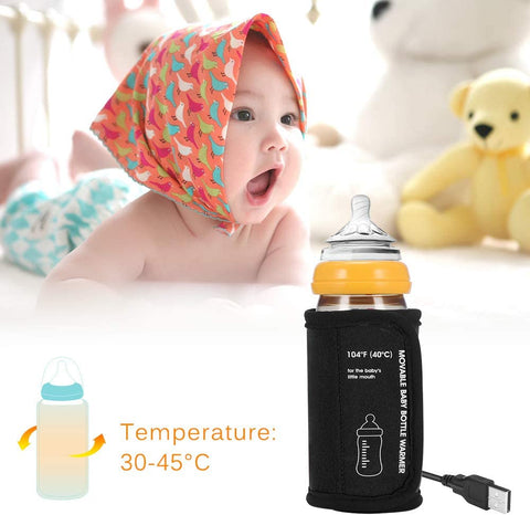 Image of Baby Bottle Warmer Car Moveable USB Bottle Cup Heating Insulation Bag